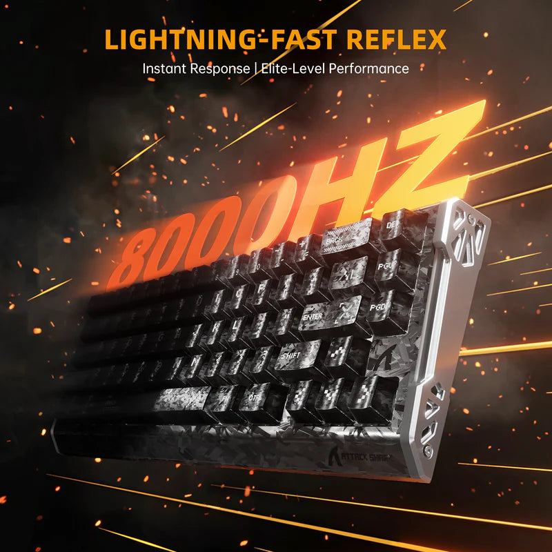 ATTACK SHARK R68 HE Rapid Trigger com Switch Magnético em Fibra de Carbono