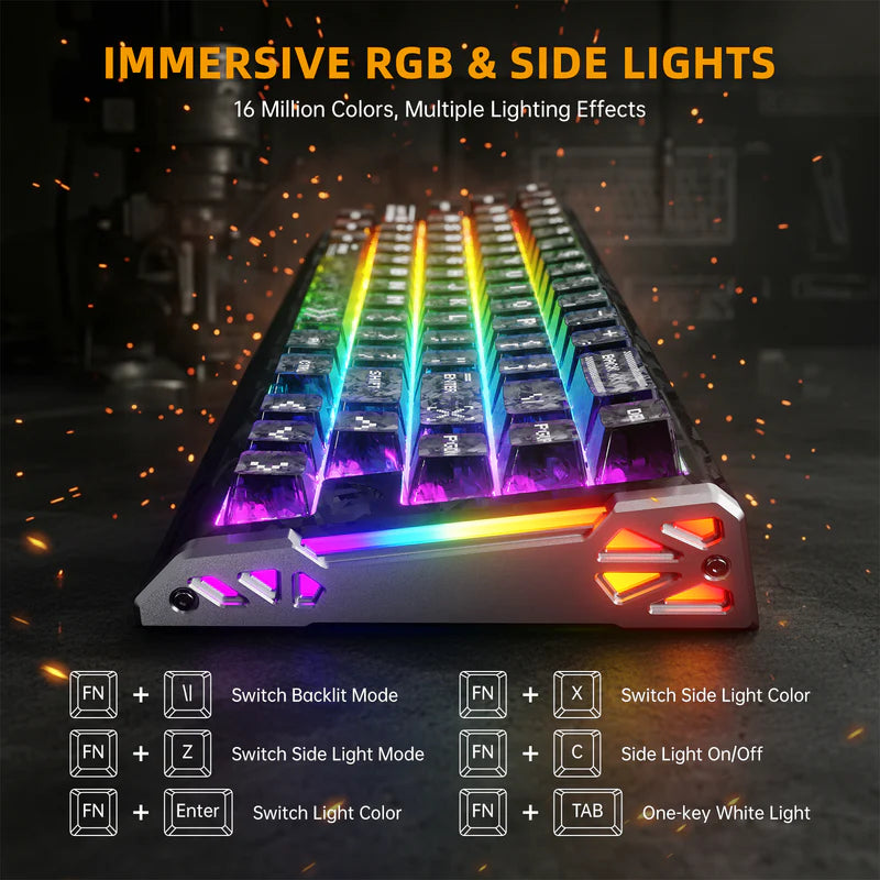 ATTACK SHARK R68 HE Rapid Trigger com Switch Magnético em Fibra de Carbono